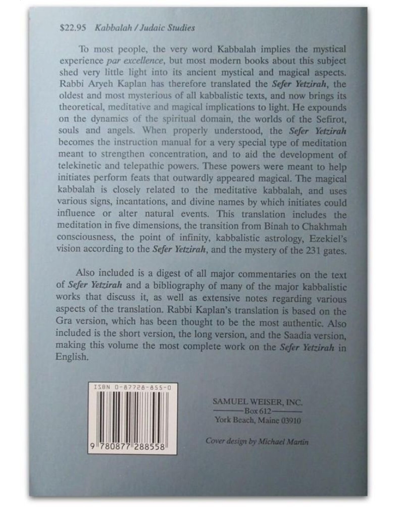 Aryeh Kaplan - Sefer Yetzirah: The Book of Creation [in Theory and Practice]. Revised Edition