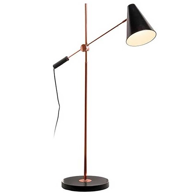 Artdelight Vloerlamp Obscur - Zwart/Koper