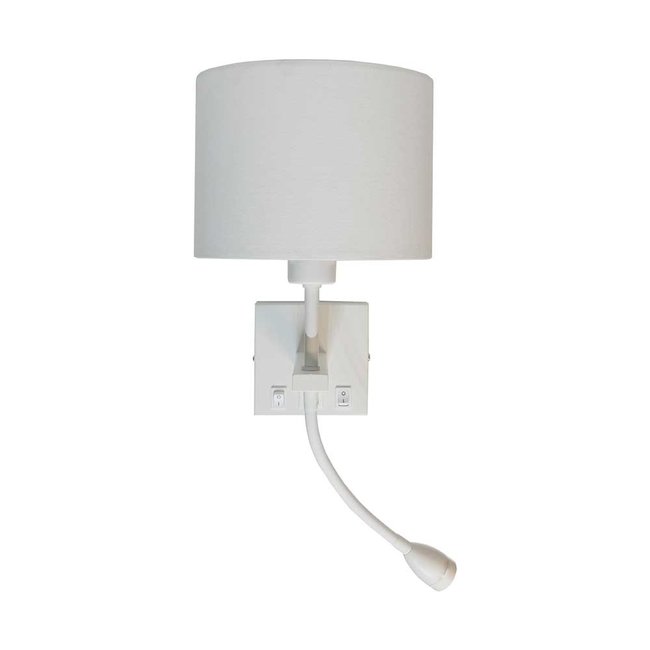 Artdelight Wandlamp Quad USB - Wit