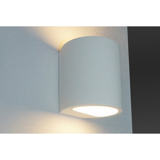 Artdelight Wandlamp Plaster Rond - Wit