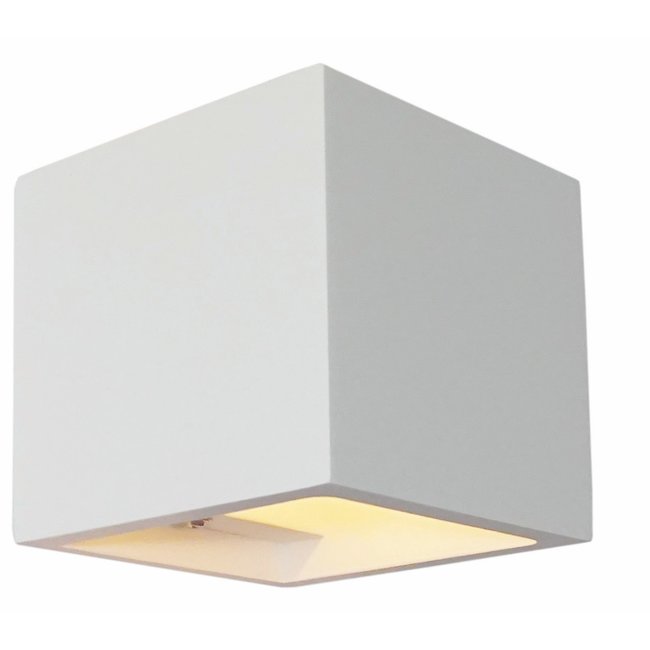 Artdelight Wandlamp Plaster Vierkant - Wit