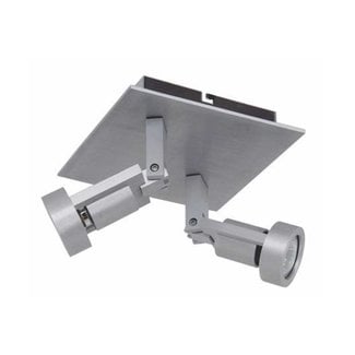 Artdelight Plafondlamp Tech 2L SQ - Aluminium