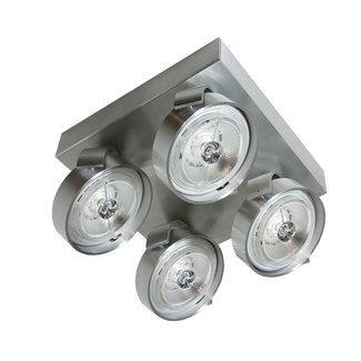 Artdelight Plafondlamp Dutchess 4L SQ - Aluminium
