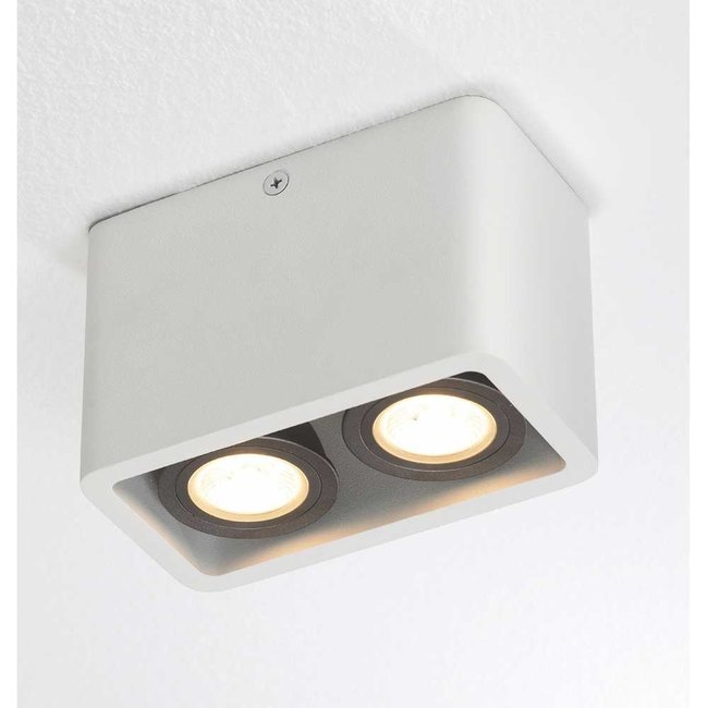 Artdelight Plafondlamp Bronx 2L - Wit