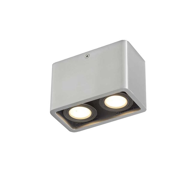 Artdelight Plafondlamp Bronx 2L - Aluminium