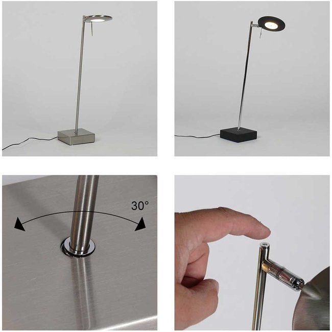 Artdelight Tafellamp Balano - Zwart/Chroom