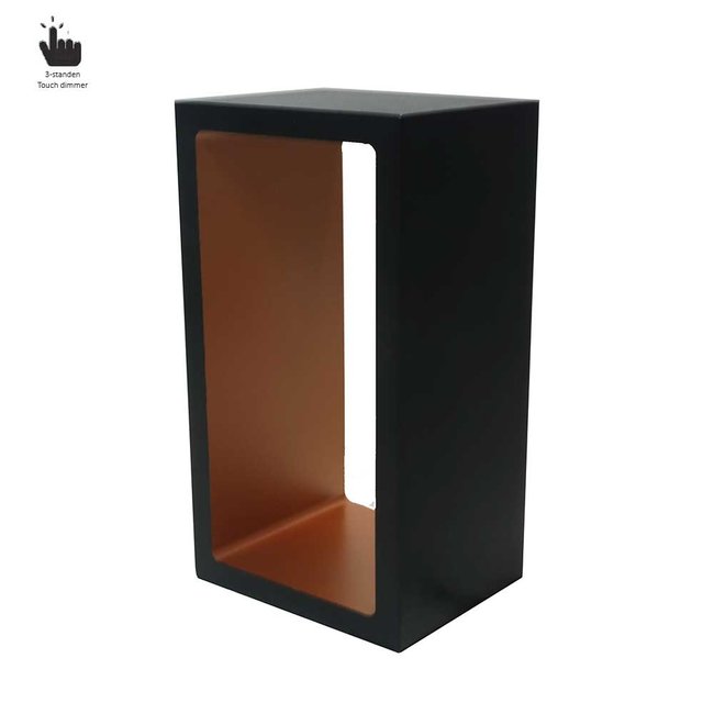 Artdelight Tafellamp Corridor - Zwart/Koper