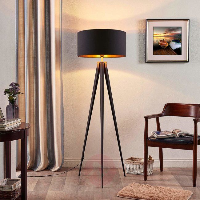 Artdelight Vloerlamp Triad - Zwart