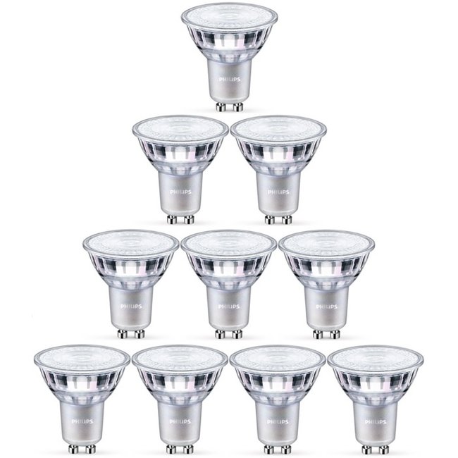 Philips 10 stuks GU10 Led 3,7W 2700K 355lm - Dimbaar