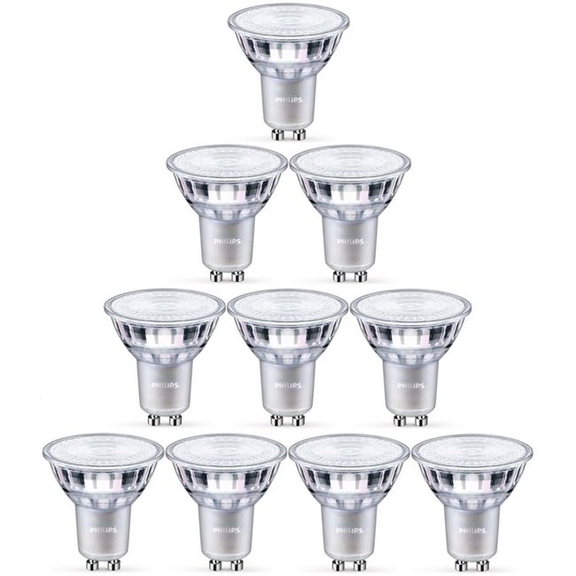 Philips 10 stuks GU10 Led 4,8W 2700K 355lm - Dimbaar