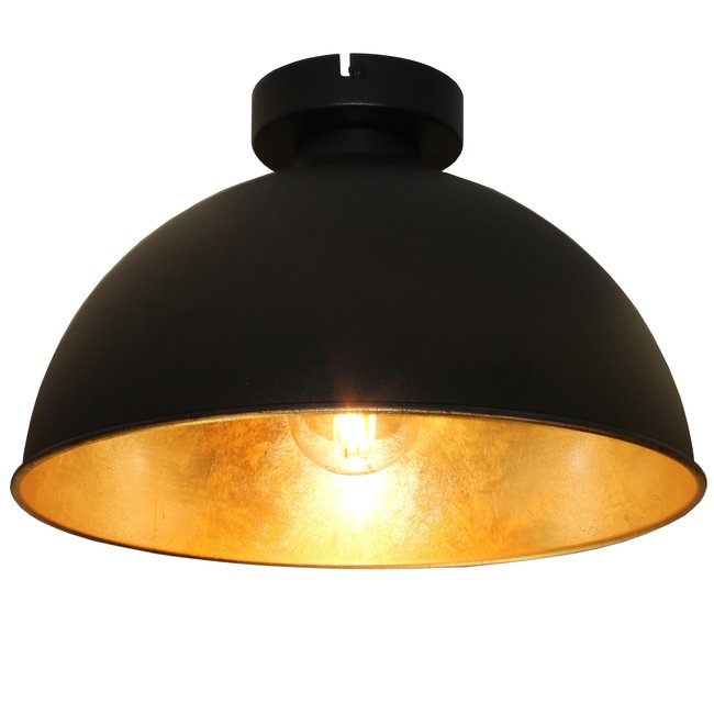 Artdelight Plafondlamp Curve - Zwart/Goud