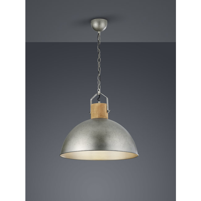 Trio Leuchten Hanglamp Delhi - Hout/Zilver