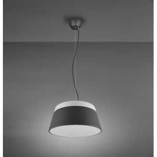 Trio Leuchten Hanglamp Baroness Ø45cm - Antraciet/Wit