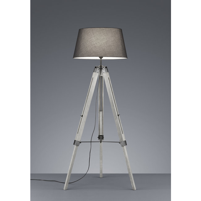 Trio Leuchten Vloerlamp Tripod - Grijs