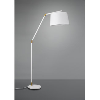 Trio Leuchten Vloerlamp Tracy - Wit/Goud