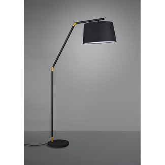 Trio Leuchten Vloerlamp Tracy - Zwart/Goud