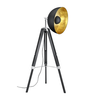 Trio Leuchten Vloerlamp Liege - Zwart/Goud