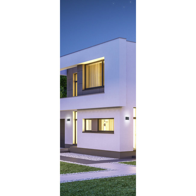 Trio Leuchten Wandlamp Thames II Medium - Antraciet