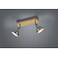 Trio Leuchten Plafondlamp Delhi 2L - Hout/Zilver