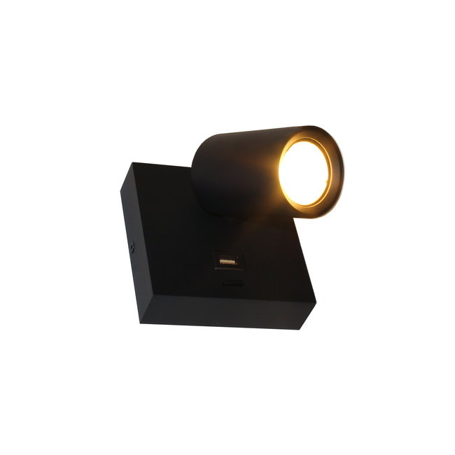 Artdelight Wandlamp Master Led USB - Zwart