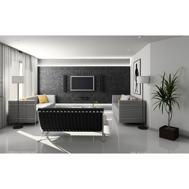 Artdelight Vloerlamp Tondo - Zwart