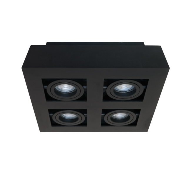 Artdelight Plafondlamp Bosco 4L - Zwart