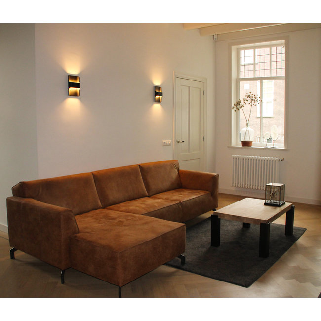 Artdelight Wandlamp Dallas - Zwart/Koper