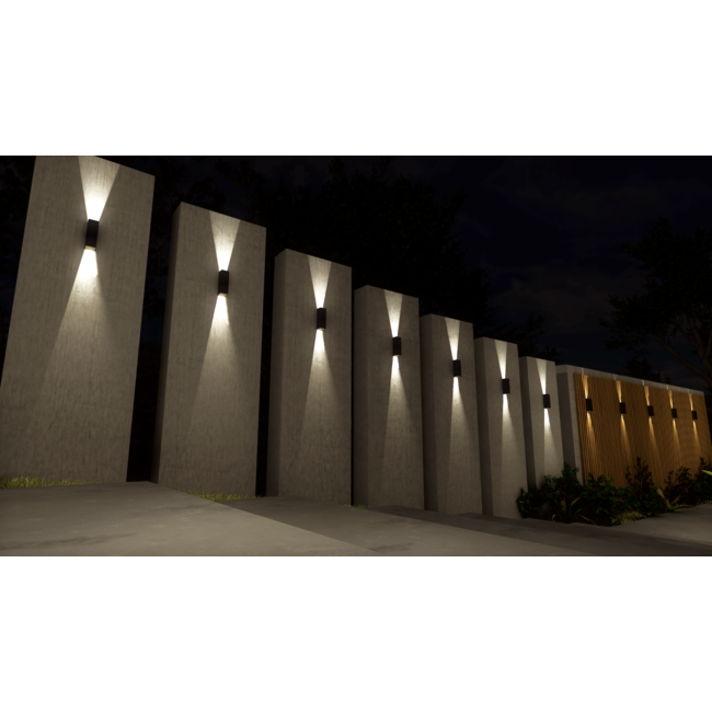 Artdelight Wandlamp Vegas 250 - Zwart