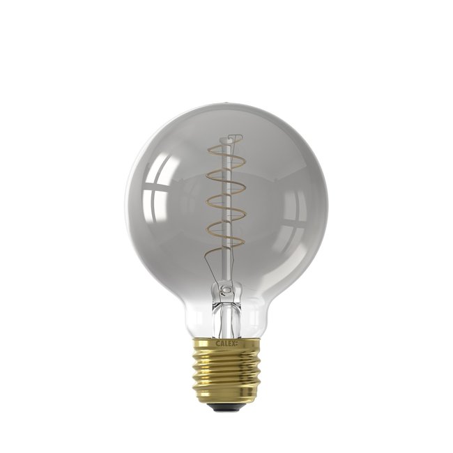 Calex E27 Led Filament Globe 80mm Smoke 4W 2100K 136lm - Dimbaar