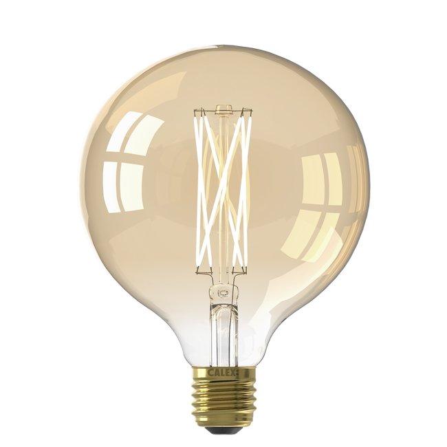 Calex E27 Led Filament Globe 125mm Gold 4,5W 2100K 470lm - Dimbaar