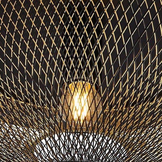 Searchlight Plafondlamp Honeycomb - Zwart/Goud
