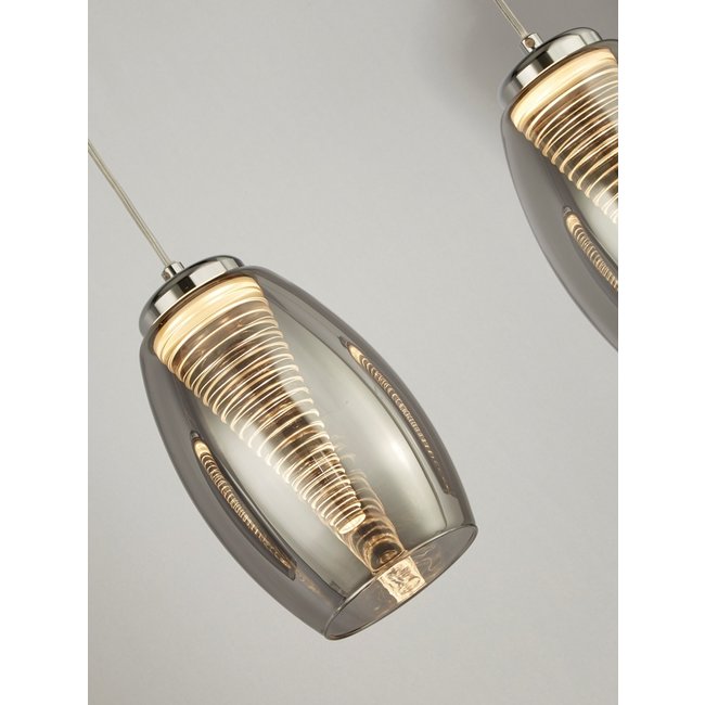 Searchlight Hanglamp Cyclone 4L - Chroom/Smoke