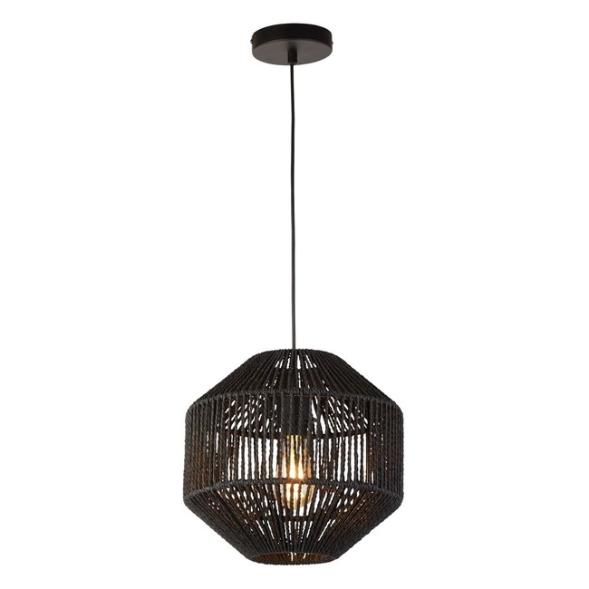 Searchlight Hanglamp Wicker - Zwart