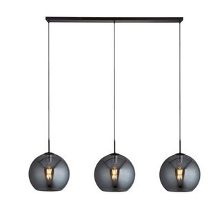 Searchlight Hanglamp Amsterdam 3L - Zwart/Smoke