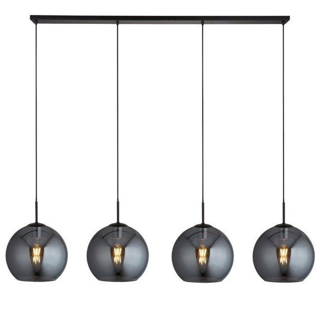 Searchlight Hanglamp Amsterdam 4L - Zwart/Smoke