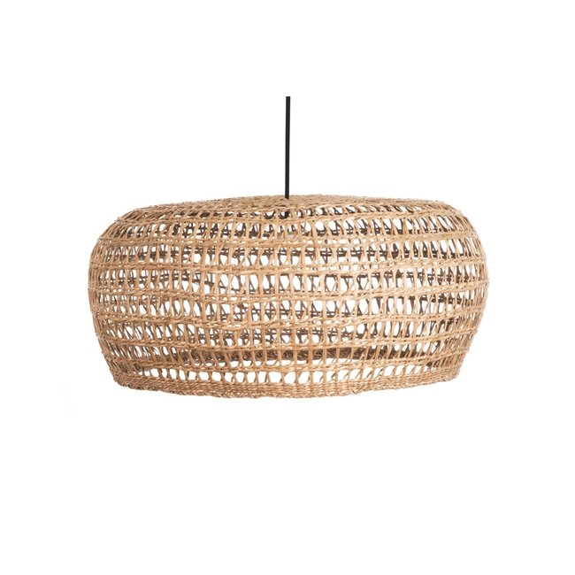 Searchlight Hanglamp Bali Seagrass 58x25cm - Zwart/Zeegras