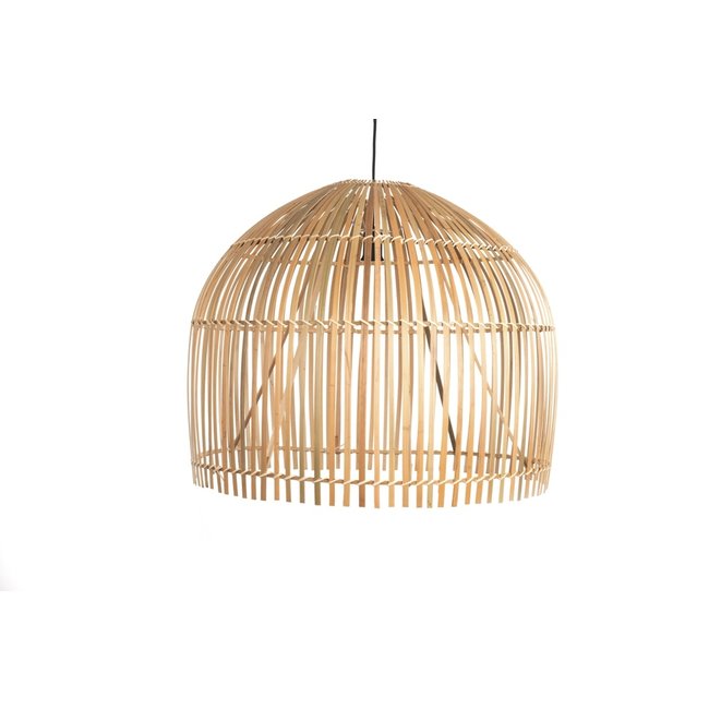 Searchlight Hanglamp Bali Bamboo 60x50cm - Zwart/Rotan