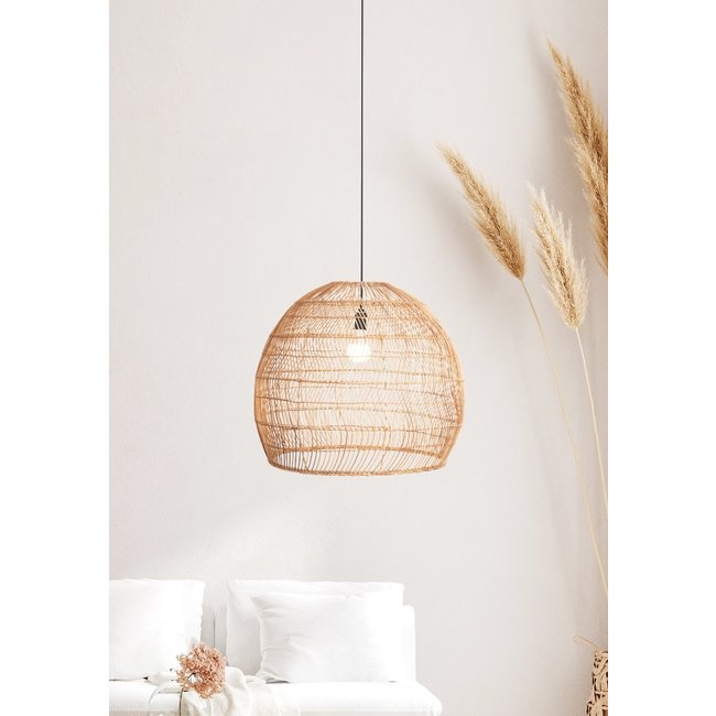 Searchlight Hanglamp Bali Rattan 60x50cm - Zwart/Rattan