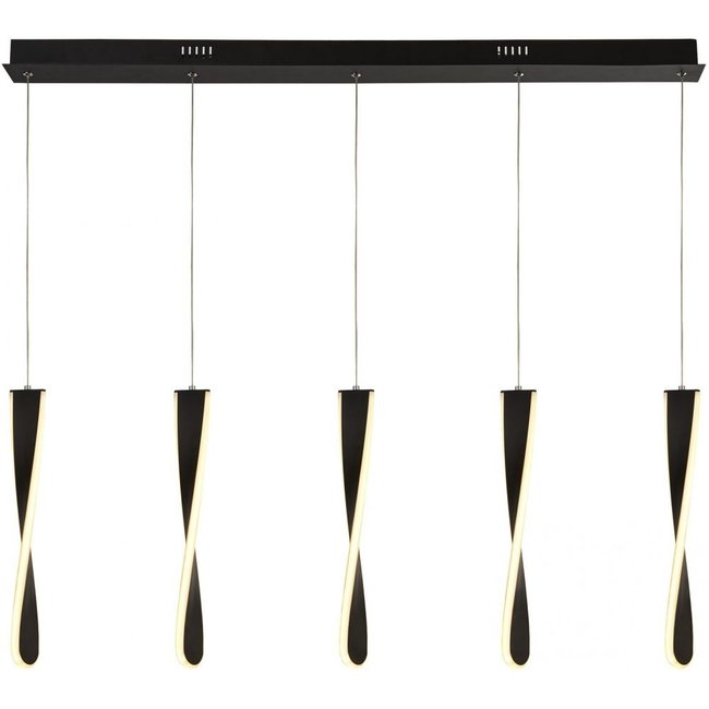 Searchlight Hanglamp Paddle 5L - Zwart
