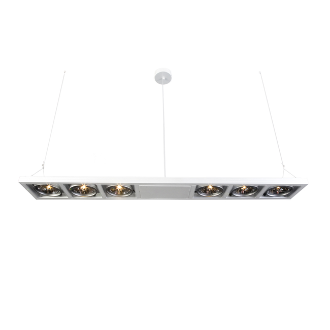 Artdelight Hanglamp Indus 6L - Wit