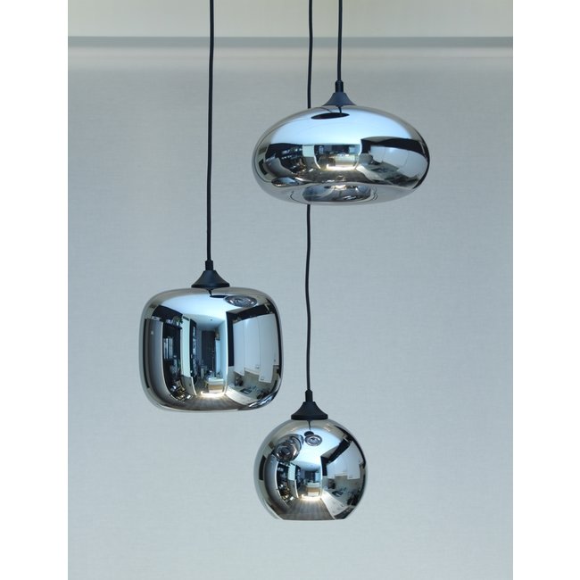 HELDR! Hanglamp Glass Falkirk - Metallic Smoke