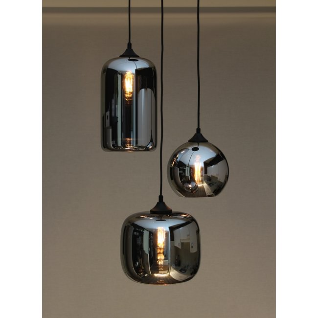 HELDR! Hanglamp Glass Inverness - Metallic Smoke