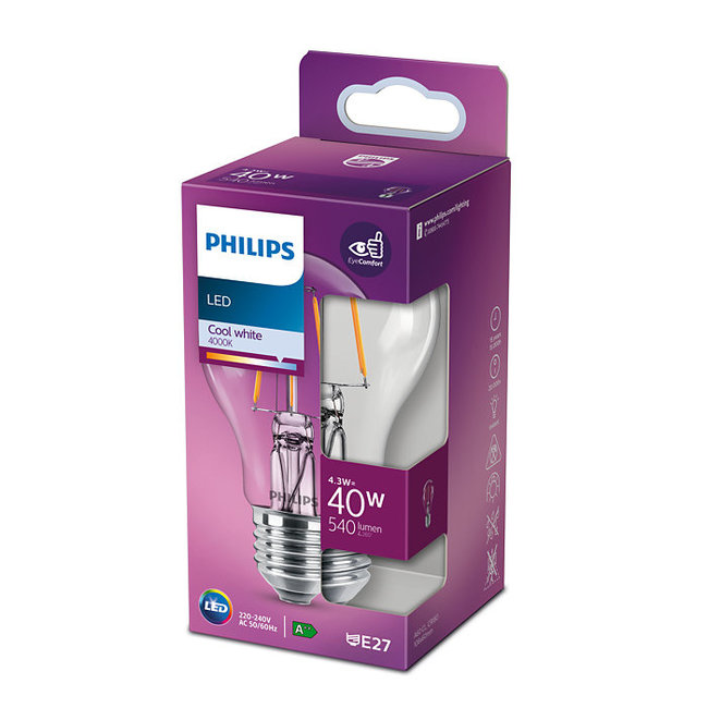 Philips E27 Led Filament 4,3W 2700K 470lm