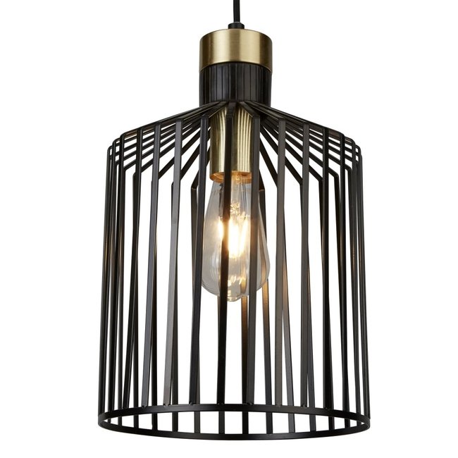 Searchlight Hanglamp Bird Cage Ø22cm - Zwart/Brons