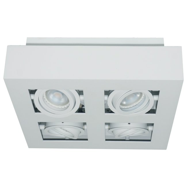 Artdelight Plafondlamp Bosco 4L - Wit