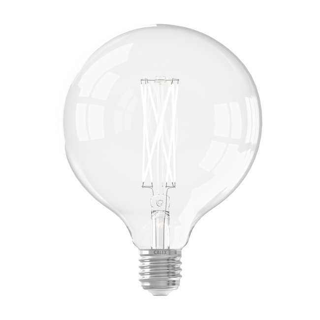 Calex E27 Led Filament Globe 125mm Clear 4W 2300K 350lm - Dimbaar