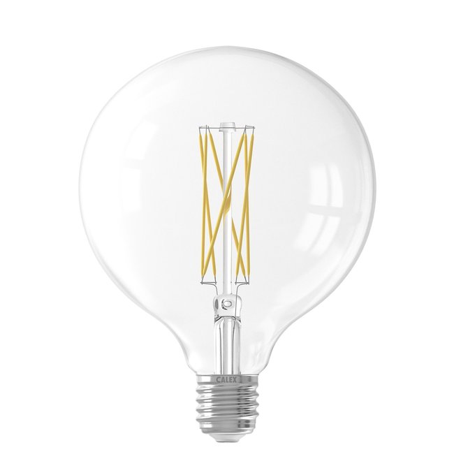 Calex E27 Led Filament Globe 125mm Clear 4W 2300K 350lm - Dimbaar