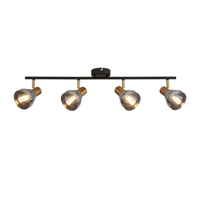 Searchlight Plafondlamp Westminster 4L - Smoke/Goud