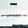 Searchlight Hanglamp Bloom Zwart/Hout Searchlight Hanglamp Bloom Zwart/Hout