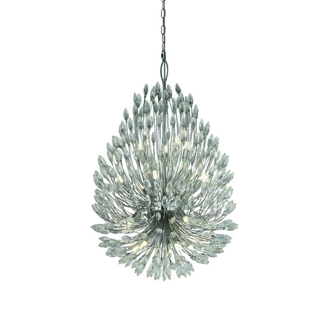 Searchlight Kroonluchter Peacock 20L - Kristal